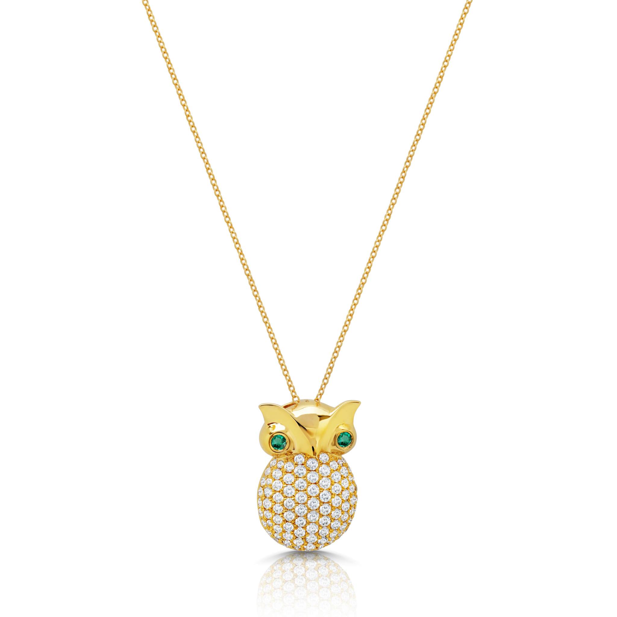 Graziela Gems - Necklace - Owl Necklace & Brooch - 