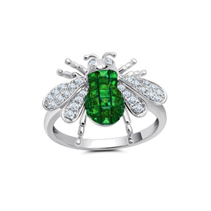 Emerald Bee Ring