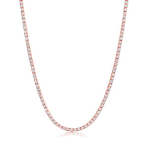 Graziela Gems - Necklace - Diamond Tennis Necklace - Rose Gold