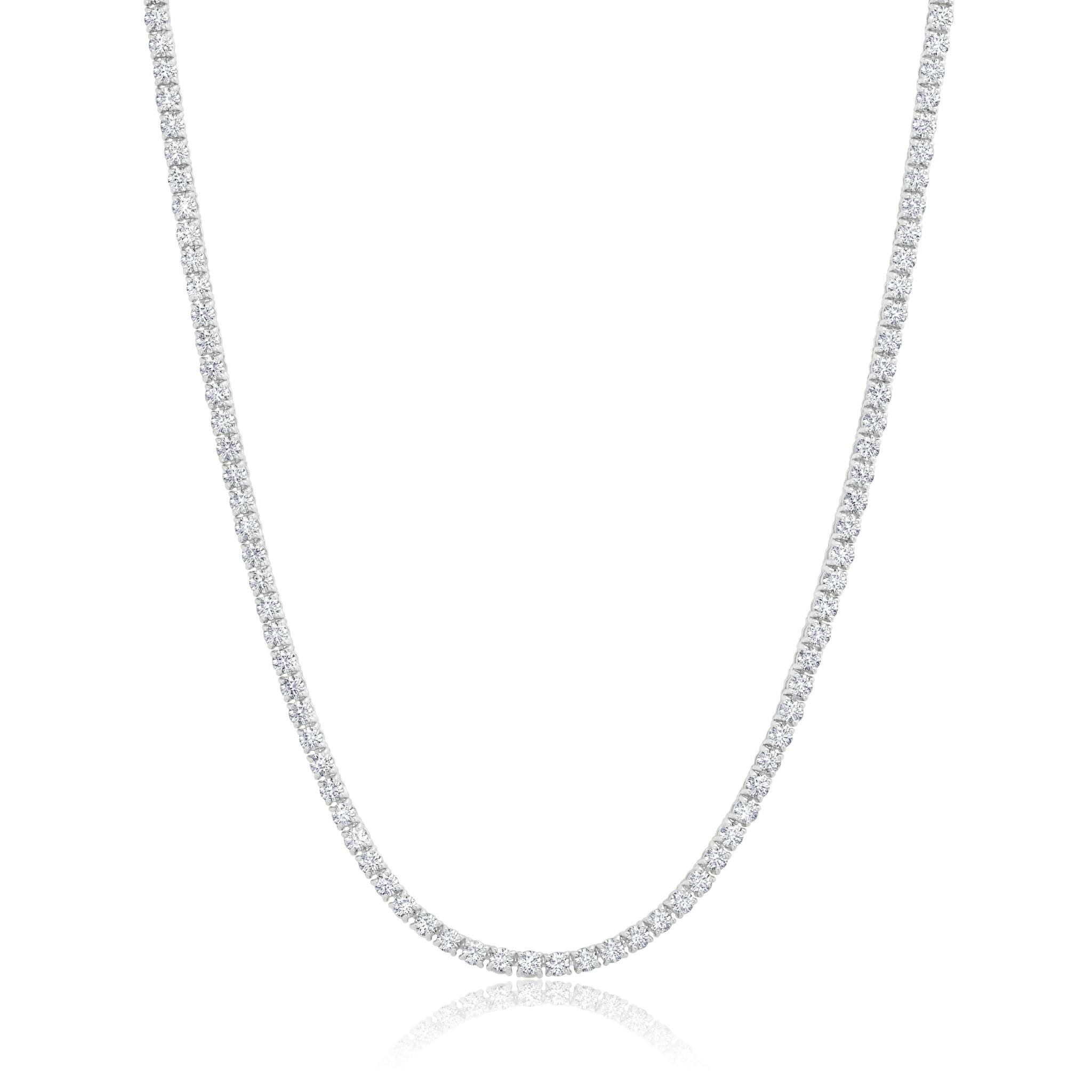 Graziela Gems - Necklace - Diamond Tennis Necklace - White Gold