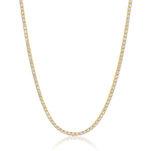 Graziela Gems - Necklace - Diamond Tennis Necklace - Yellow Gold