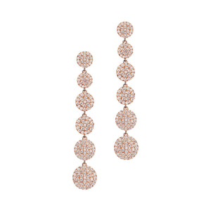 Graziela Gems - Diamond Large Cascade Earrings - Rose Gold