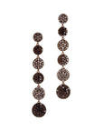 Graziela Gems - Black and Brown Diamond Large Cascade Earrings - 