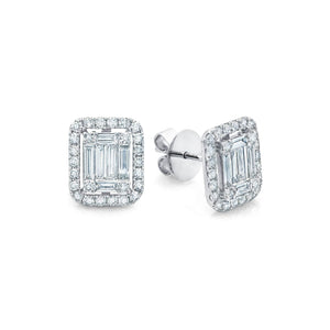 Graziela Gems - Diamond Ascension Illusion Stud Earrings - 