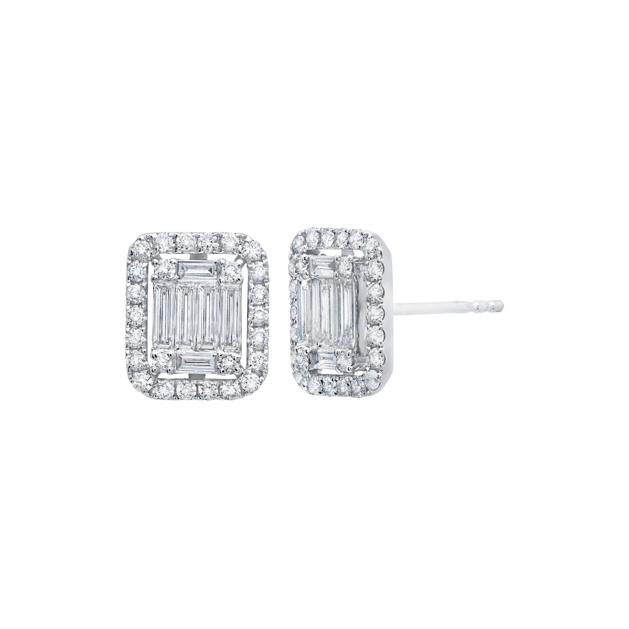 Graziela Gems - Diamond Ascension Illusion Stud Earrings - 