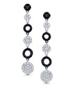 Graziela Gems - Black & White Diamond Cascade Earrings - 