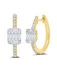 Graziela Gems - Diamond Ascension Illusion Huggie Earrings - Yellow Gold
