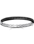 Graziela Gems - Black & White Diamond Double Sided Enamel Bangle - 