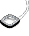 Graziela Gems - Necklace - Diamond & Enamel Pendant - 