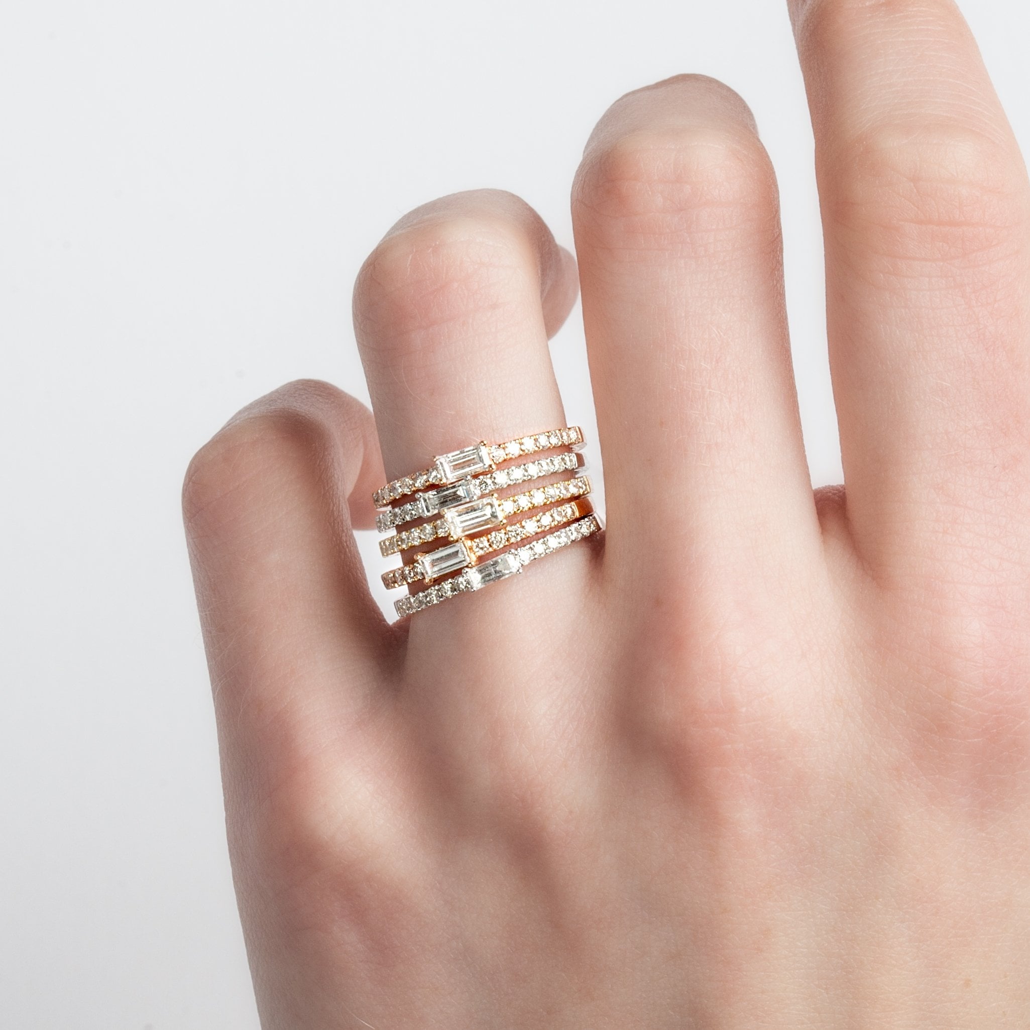 Baby Sapphire Baguette Band Ring