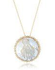 Round Virgin Mary Necklace
