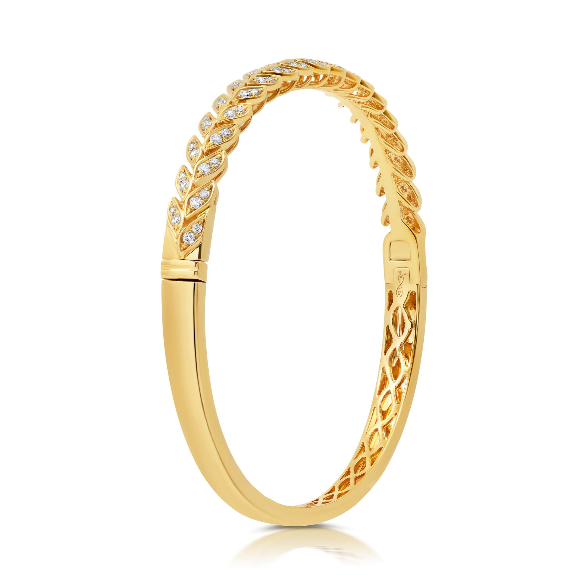 Graziela Gems - Diamond Folha Bangle - 
