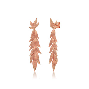 Graziela Gems - Champagne Diamond Folha Drop Earrings - 