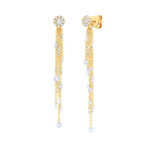 Graziela Gems - Large Floating Diamond Earrings - Yellow Gold