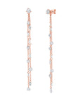 Graziela Gems - Diamond Floating Diamond Earrings - Rose Gold