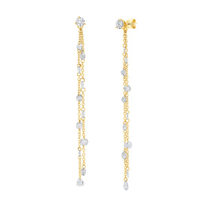 Graziela Gems - Diamond Floating Diamond Earrings - Yellow Gold