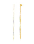Graziela Gems - Long Linear Floating Diamond Earrings - Yellow Gold