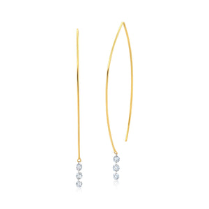 Graziela Gems - Floating Diamond Earrings - Yellow Gold