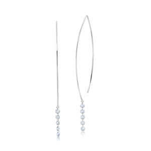 Graziela Gems - Floating Diamond Earrings - White Gold