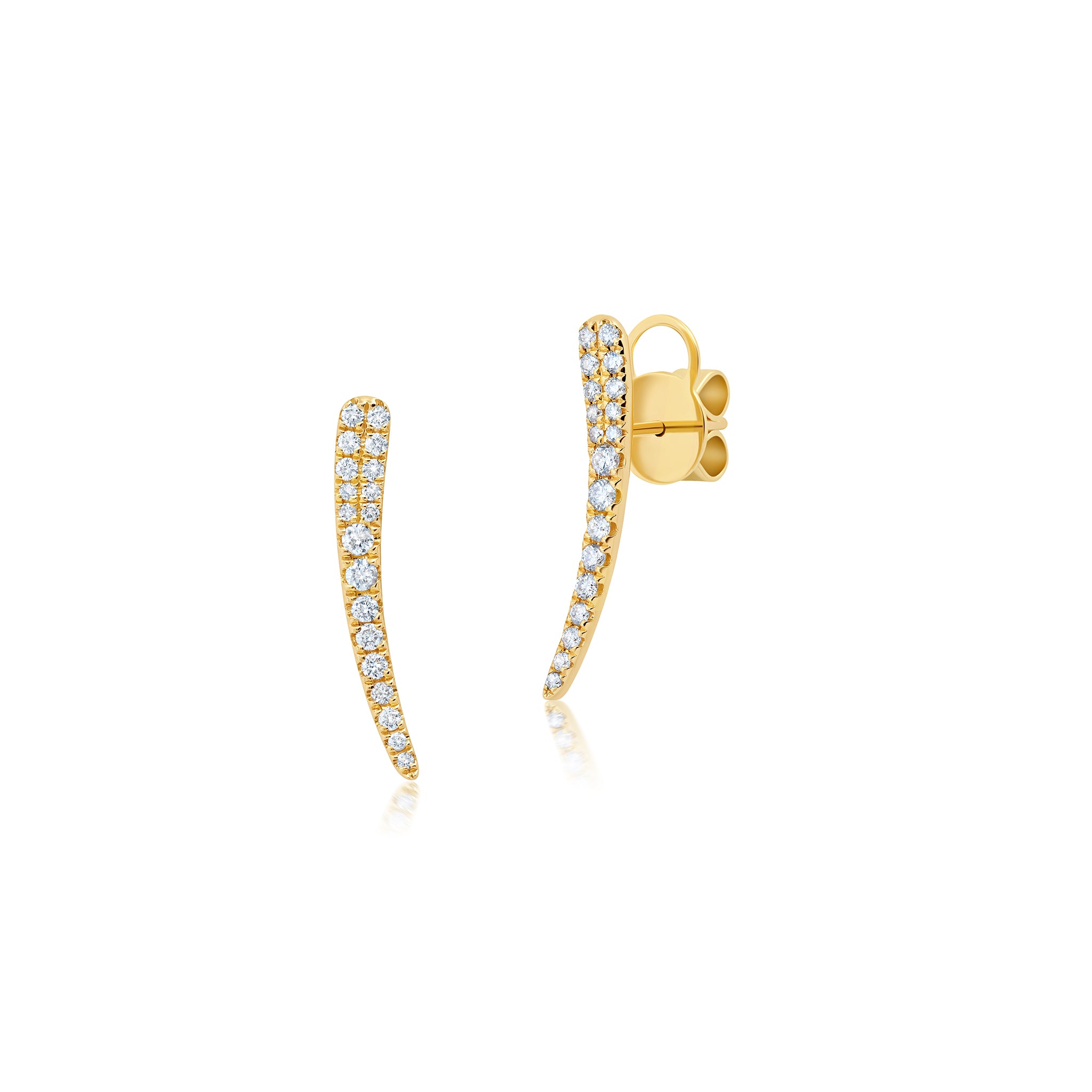 Diamond Curve Ear Climber