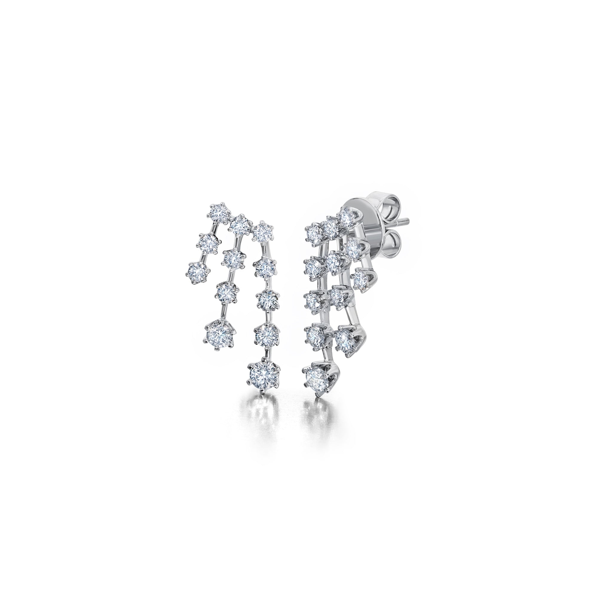 Floating Diamond Fall Earrings – Graziela Gems