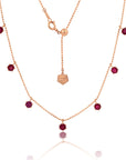 Graziela Gems - Necklace - 2ct Ruby Floating Diamond Necklace - 