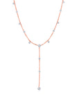 Graziela Gems - Necklace - 1 Ct Floating Diamond Y-Necklace - Rose Gold