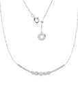 5 Diamond Curved Bar Necklace