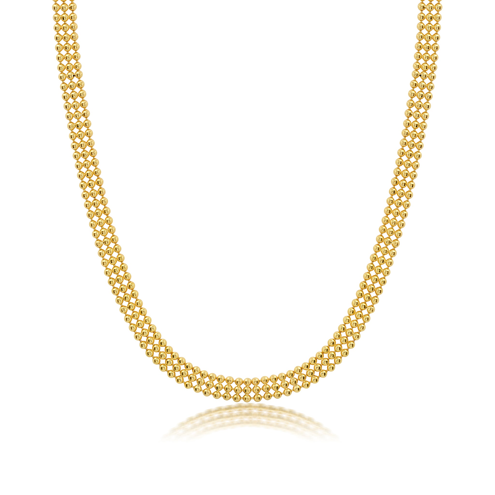 Diamond Clasp 3 Row Necklace