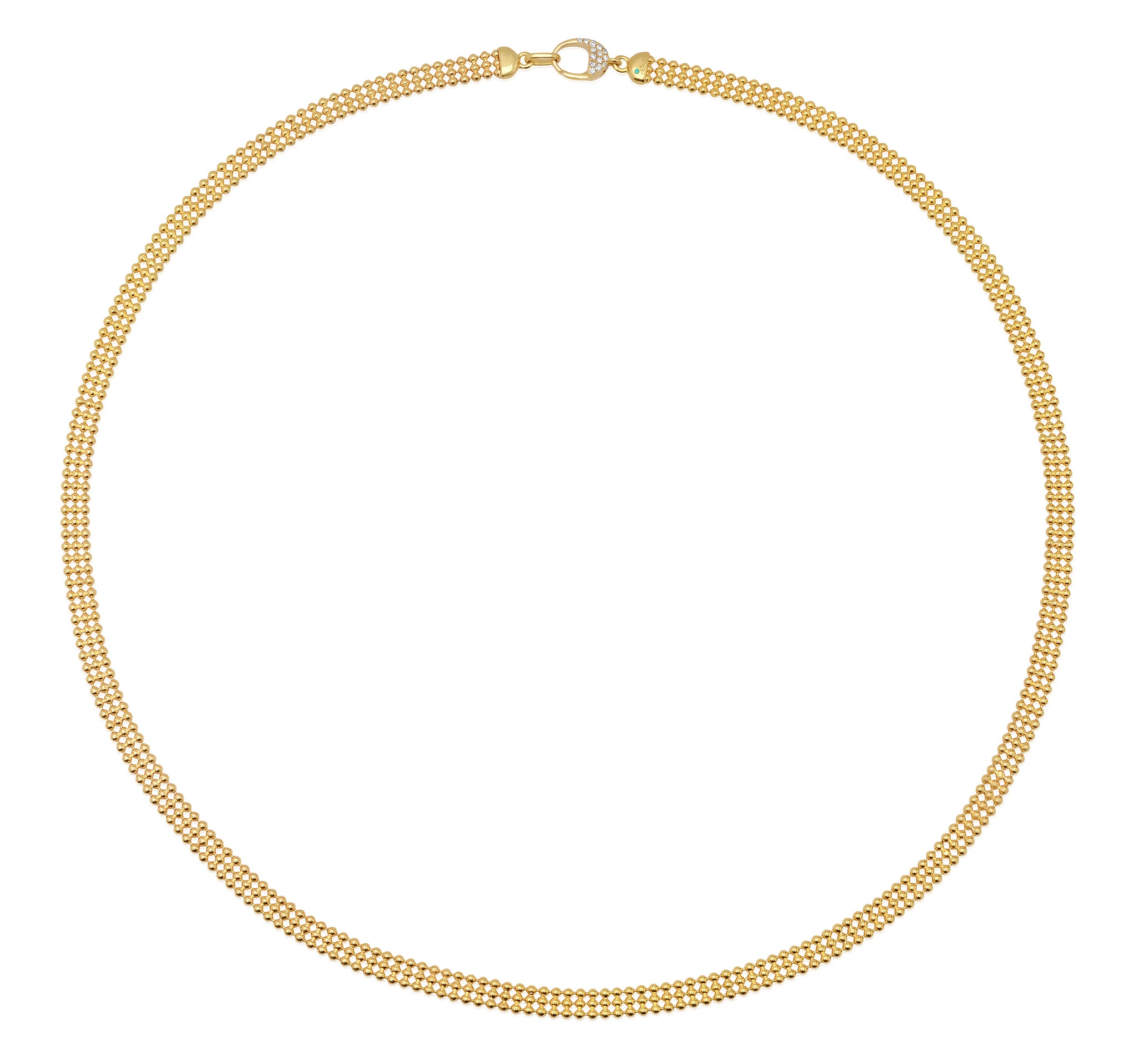 Diamond Clasp 3 Row Necklace