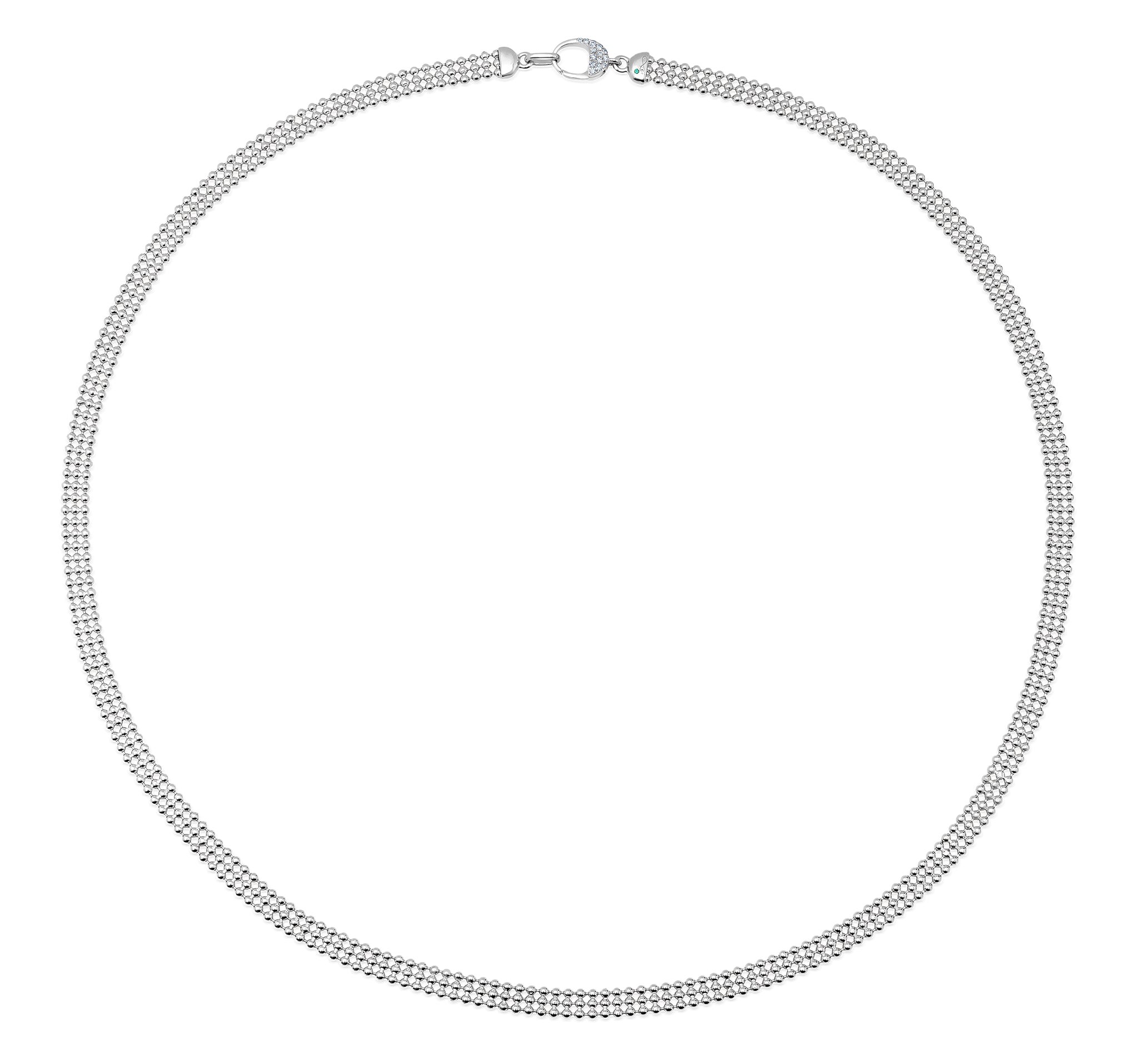 Diamond Clasp 3 Row Necklace