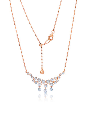 Floating Diamond Bib Necklace