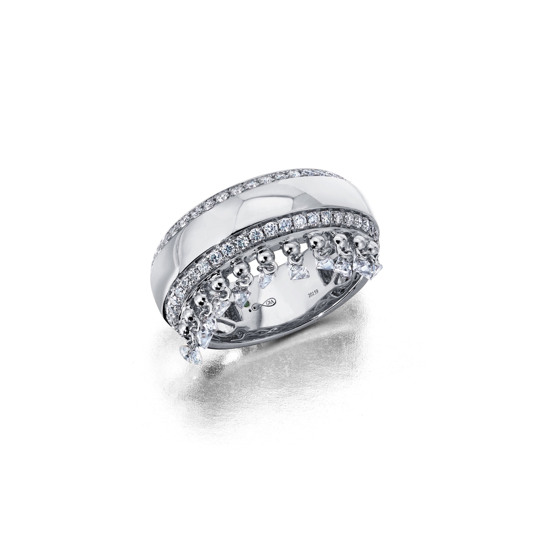 Floating Diamond Cigar Band
