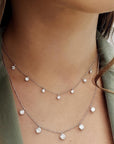 Graziela Gems - Necklace - 3.5ct Floating Diamond Necklace - 