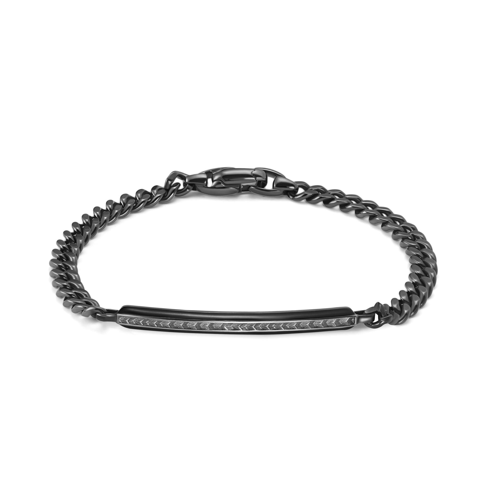 Black Enamel Bastão Bracelet