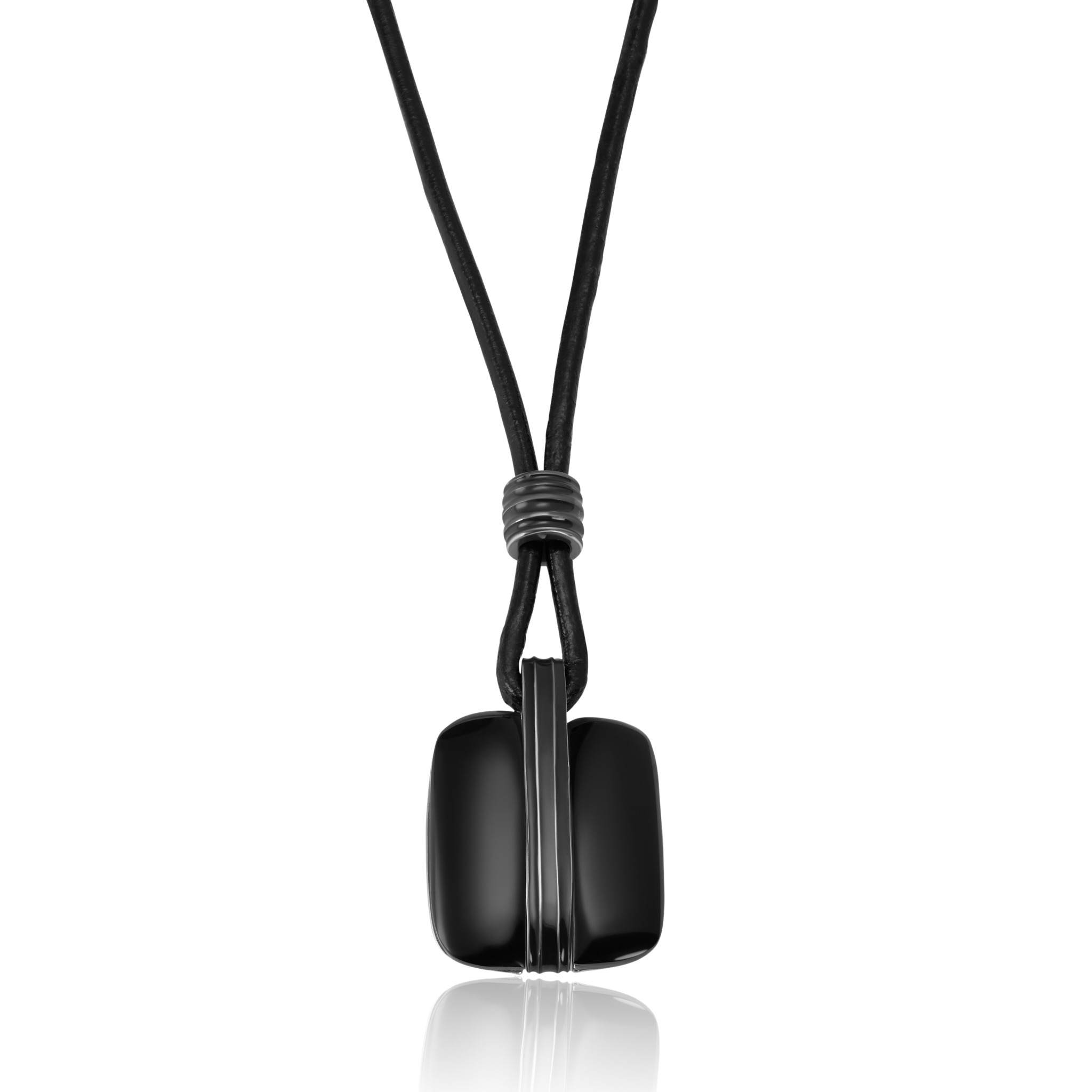 Black Onyx Quadrado Flip Necklace