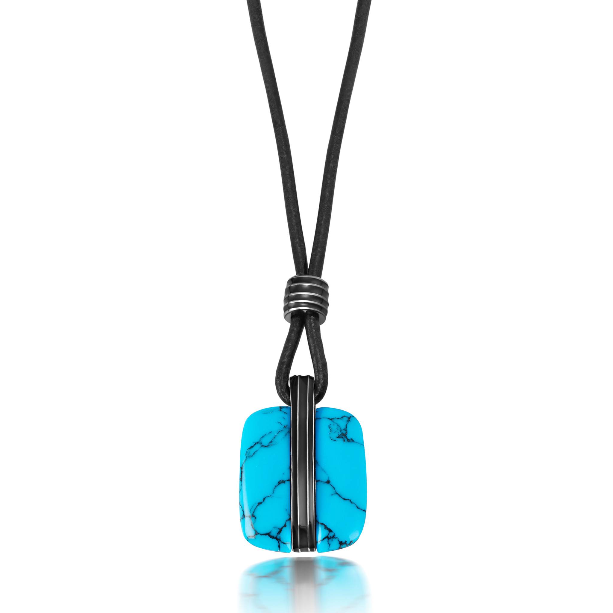 Turquoise Quadrado Flip Necklace