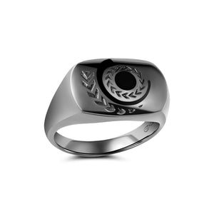 Black Onyx Mau Olhado Ring