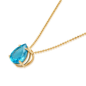 Graziela Gems - Necklace - 18" Pear Shaped Apatite Drop Necklace - 
