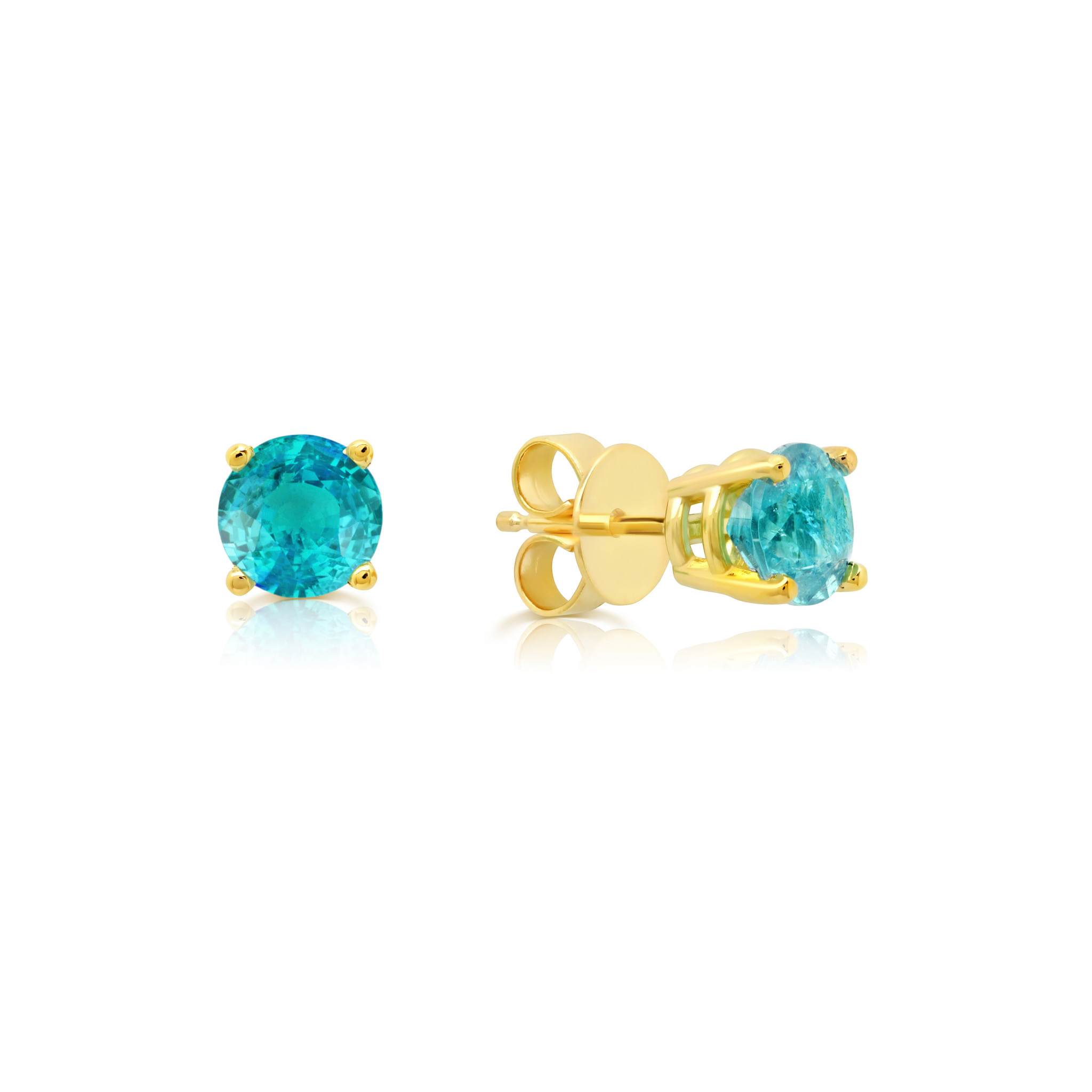 Graziela Gems - Graziela Tourmaline Stud Earrings - Yellow Gold