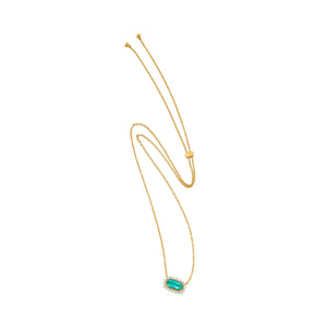 Graziela Gems - Necklace - Graziela Tourmaline & Diamond Halo Necklace - 