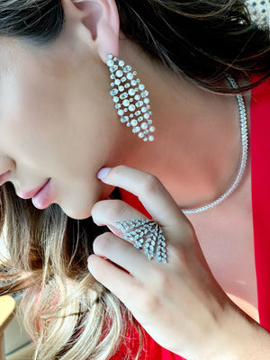 16 Carat 16'' Diamond Tennis Necklace