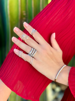 Diamond Shooting Starburst Ring