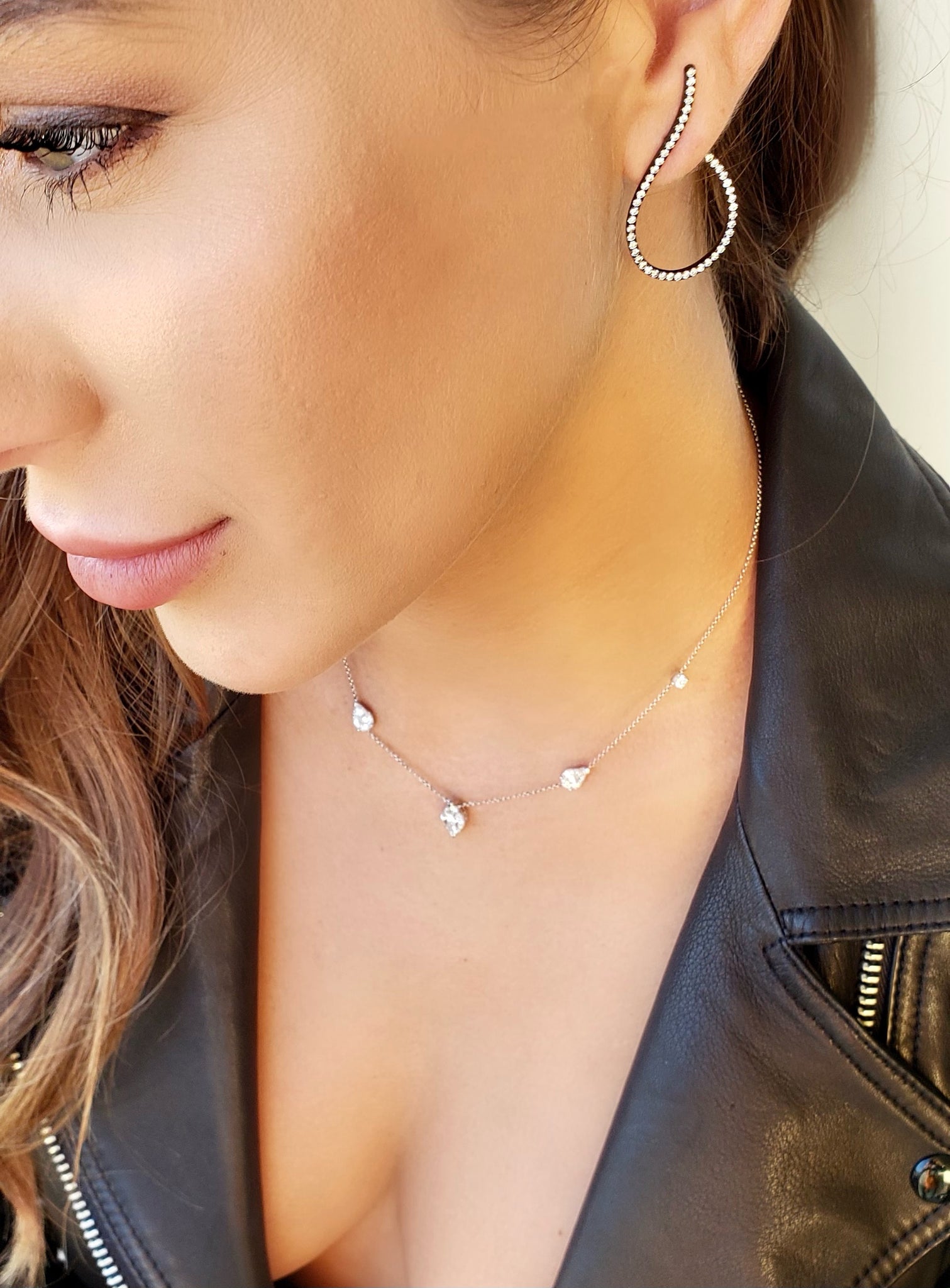 Pear & Marquise Diamond Ascension Necklace