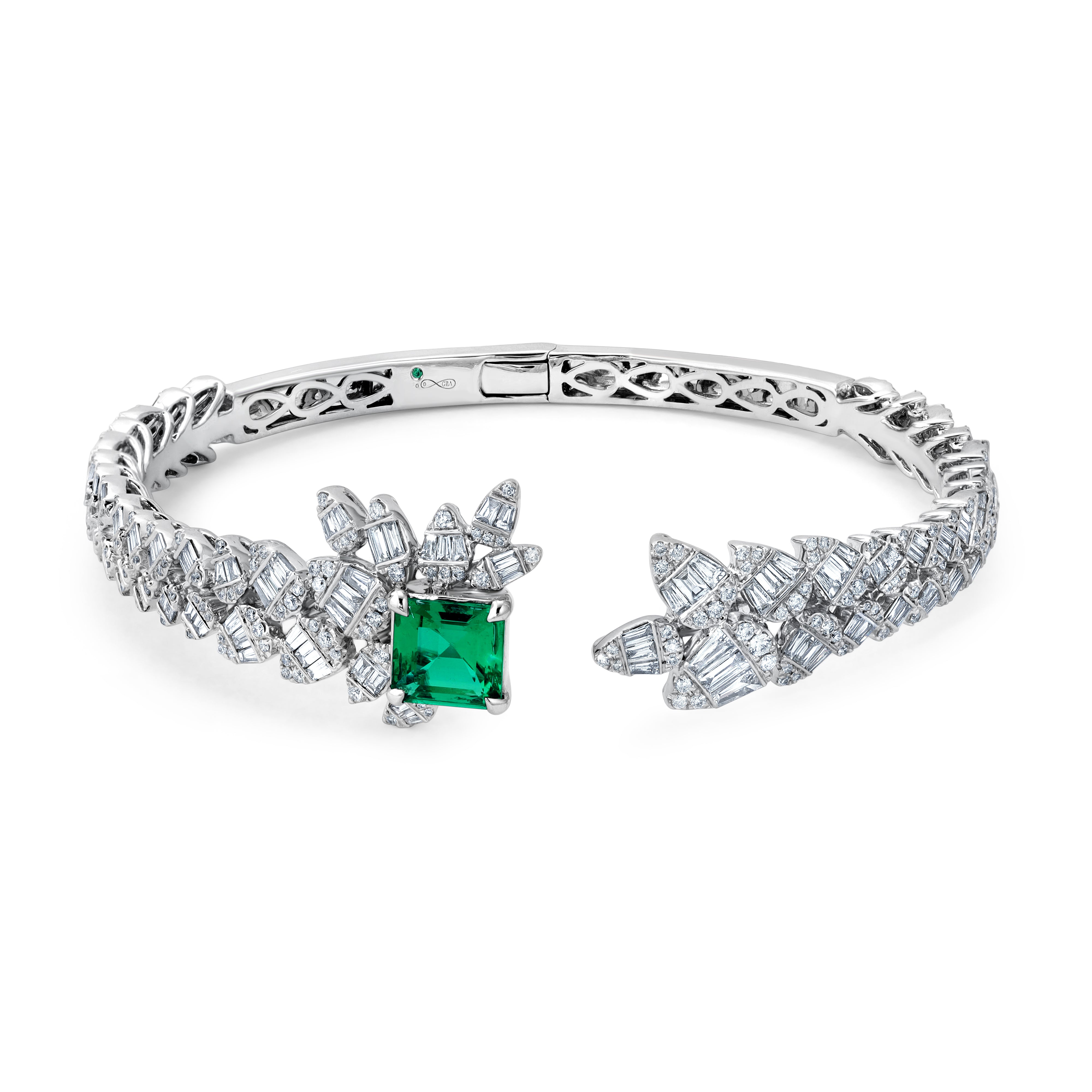 Emerald &amp; Diamond Bangle