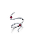 Ruby & Diamond Swirl Ring