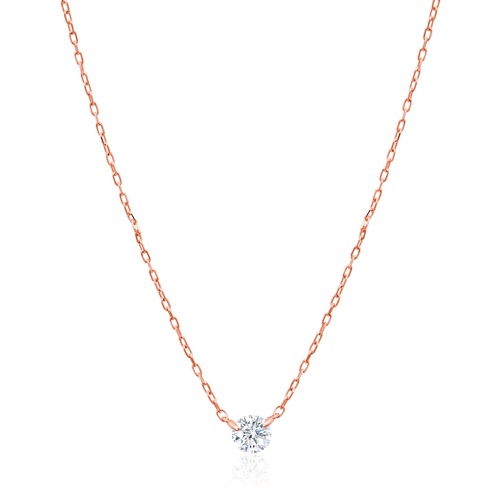 Single Floating Diamond Necklace