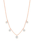 Graziela Gems - Necklace - Large Floating Diamond Necklace - Rose Gold