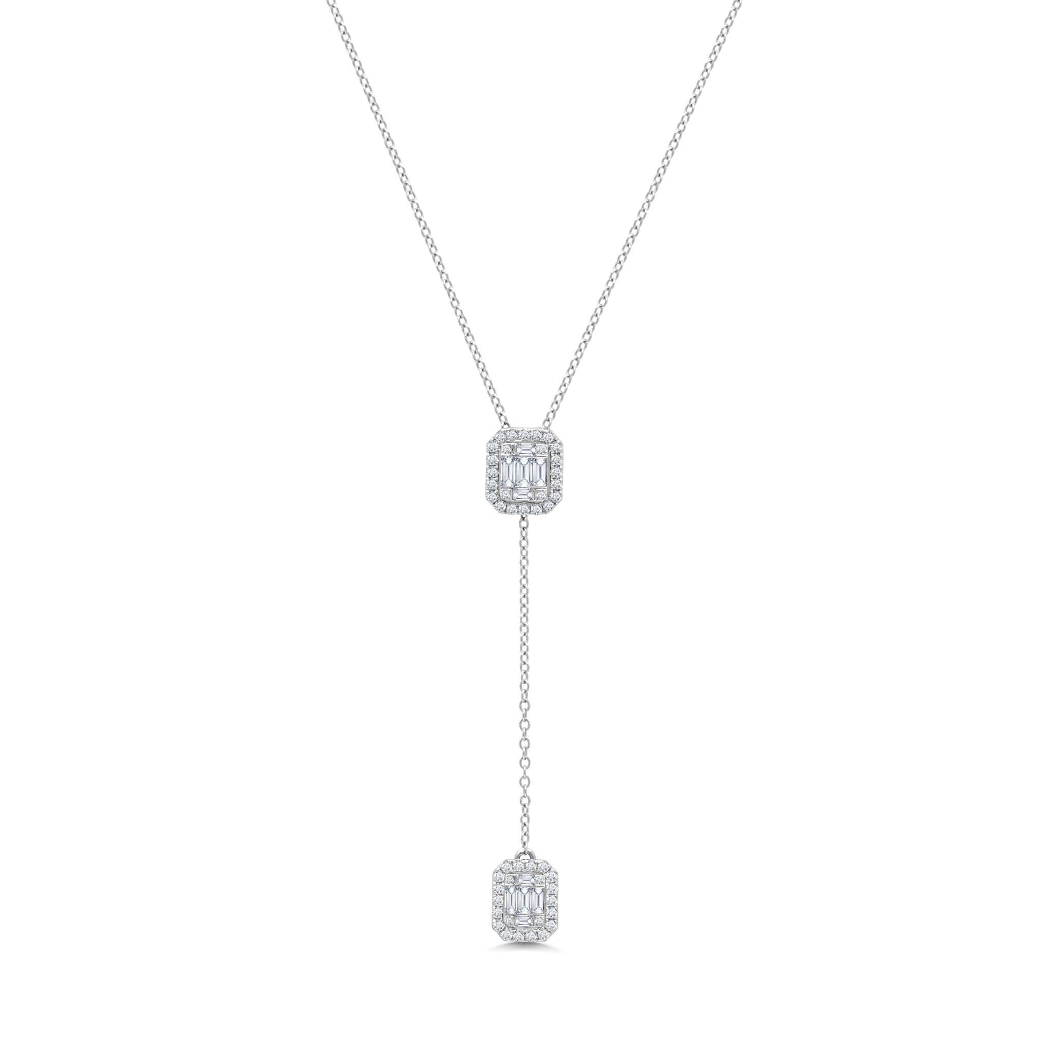 Graziela Gems - Necklace - Ascension Y-Necklace - White Gold