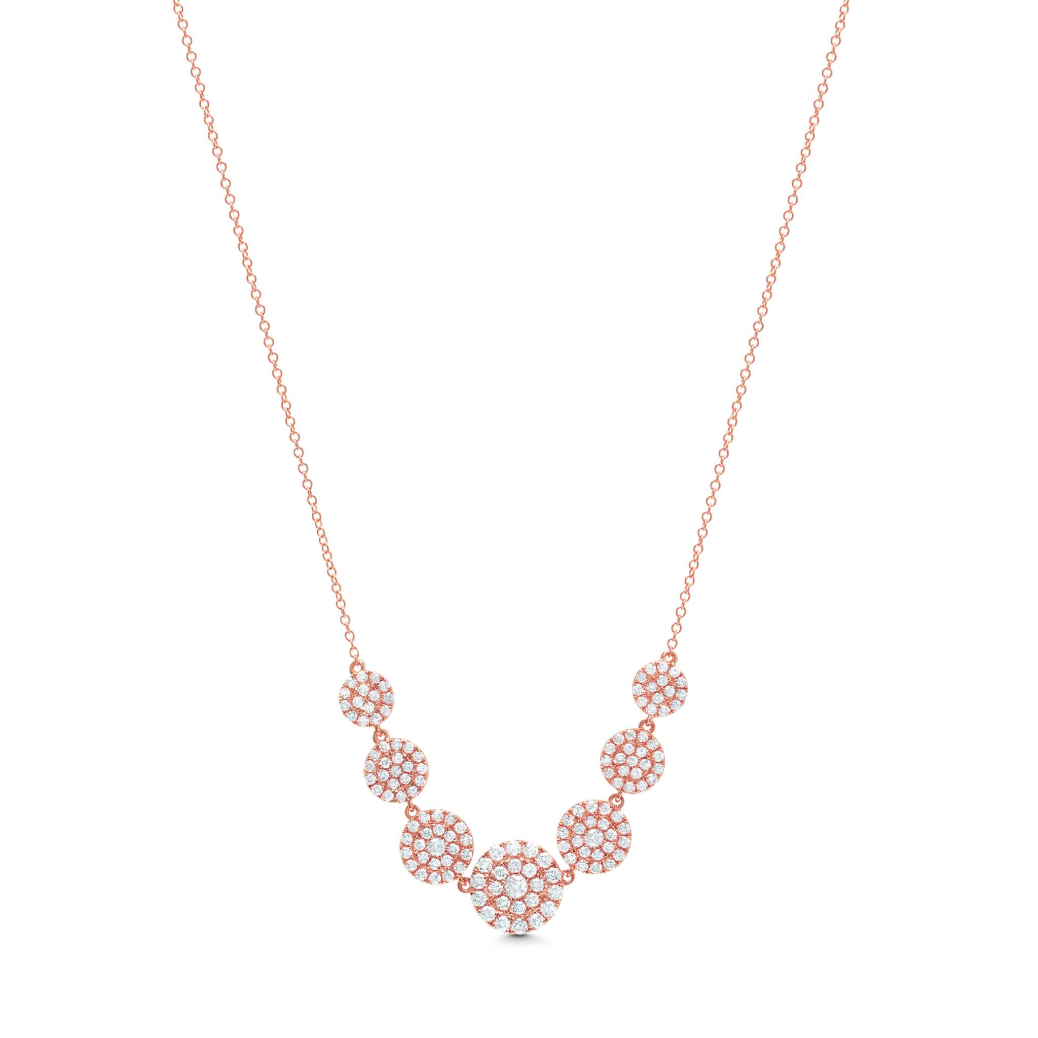 Graziela Gems - Necklace - Diamond Cascade Necklace - Rose